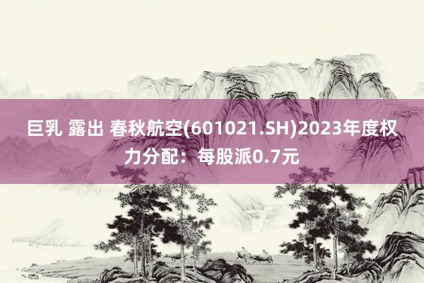 巨乳 露出 春秋航空(601021.SH)2023年度权力分配：每股派0.7元